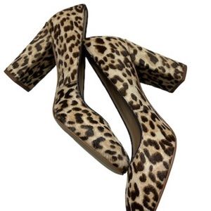 Size 7 Leopard print block heel Sam Edelman pumps.
